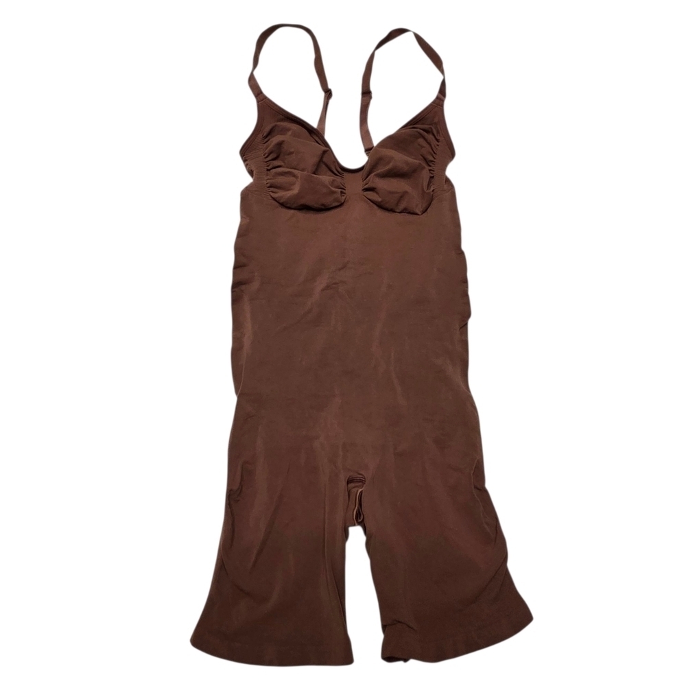 Skims Seamless Sculpt Mid Thigh Sculpting Bodysuit Body Shaper Brown Xlarge NWOT